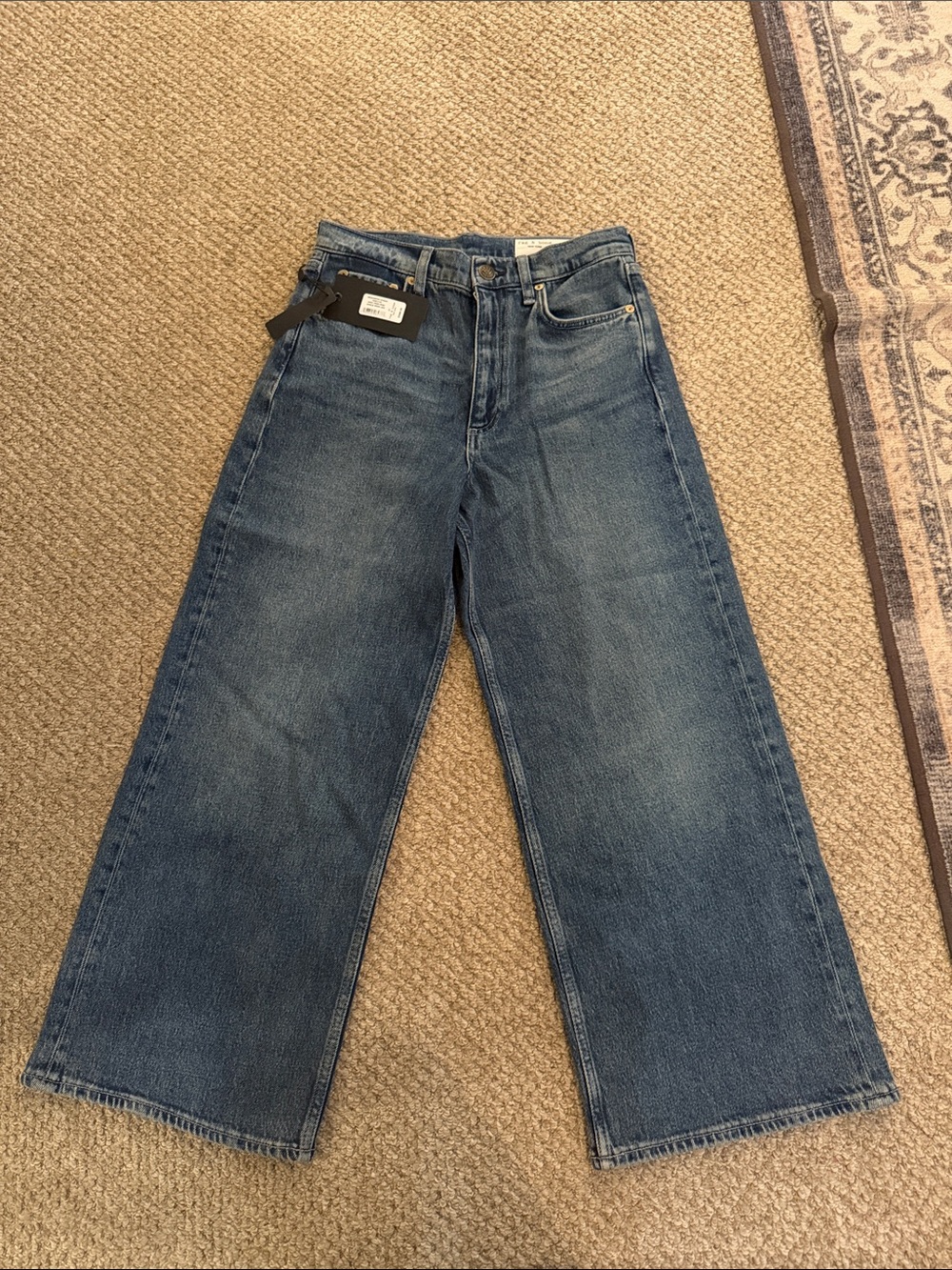 Rag and Bone Andi High Rise Ankle Wide Leg